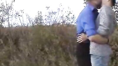 Gay Porn Twink Bareback Fucked by Man Outside in Public!