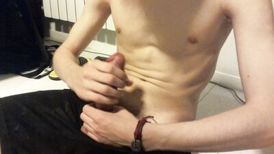 Wanking in Dirty Black Shorts: Amateur Cum Shots with Big Cocks!