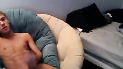 Solo Amateur Cum Shots - The Sequel: Cumming on an Easy Chair!