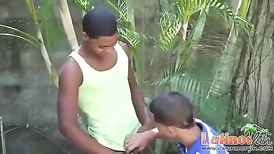Two Sexy Latin Boys playing with Dicks