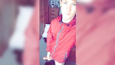 Unleashed in Red Shiny Rainwear Jacket!