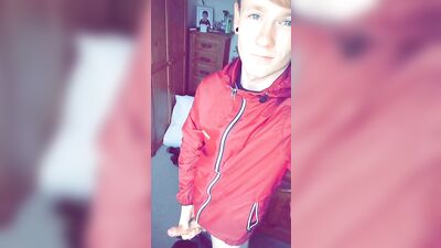 Unleashed in Red Shiny Rainwear Jacket!