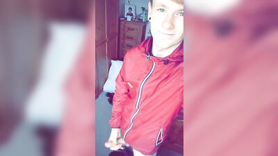 Unleashed in Red Shiny Rainwear Jacket!