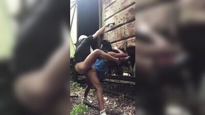 Hooded Boys Sex Action in the Woods - hot, aggressive