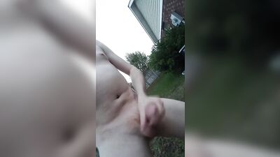 Jerking off outside gay twink porn
