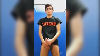 Teen Boy JO in Bathroom stall
