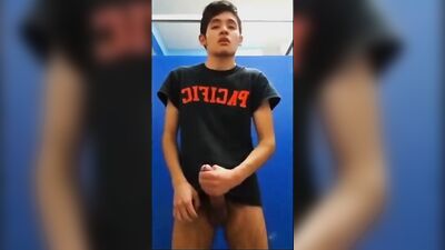 Teen Boy JO in Bathroom stall