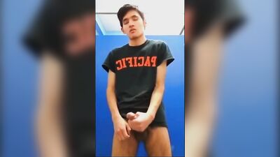 Teen Boy JO in Bathroom stall