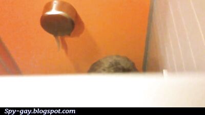 Spy for few guys jerking in toilet