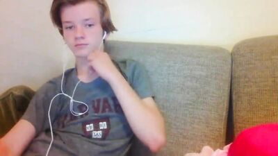 Blond guy wanks gay teen porn