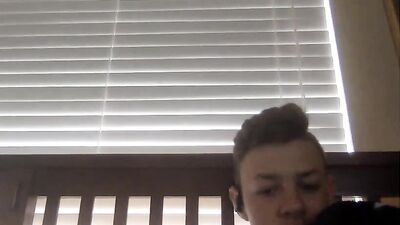 My dick throbs and spurts cum on my body