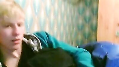 Blond Cutie Strokes Again: Solo Cum Shots with Blond Boys!