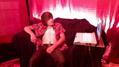 Gay Couch Solo - Cum Shot Web-Cam Watching Porn