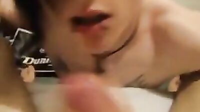 Young Emo Gets Seduced by Webcam Boyfriend and Eats All Cum!