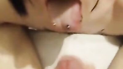 Young Emo Gets Seduced by Webcam Boyfriend and Eats All Cum!