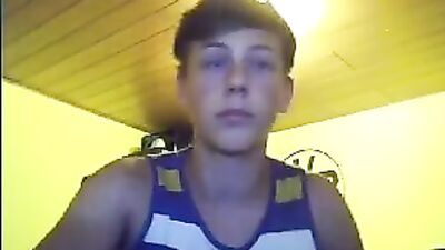 Stiffy Stroked Teen Gorgeous: Web-Cam Solo Gay Porn Video!
