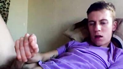 My Purple Shirt Handjob Amateur Cum: A Gay Porn Experience