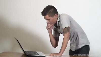 Office Bottoms: Brit Jock Boys Caught in the Act!