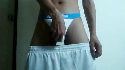 Soccer Boy Cumshot: AussieBum Jockstrap Fetish!