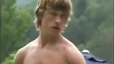 Outdoor 3some Action: Friends Bareback Group Sex