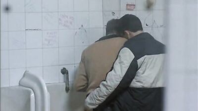 Cute boy in the toilet gets fucked in action oral scenes - Exclusive Gay Porn Video!