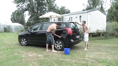 Gay Porn: When I Wash The Car - Passionate Cleaning Men In Heat!