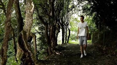 Gay Porn BB Biker Threesome Outdoors Orgy: Action Bareback Ass Play