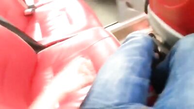 Pumping on Public Transportation - Action Fun Handjob