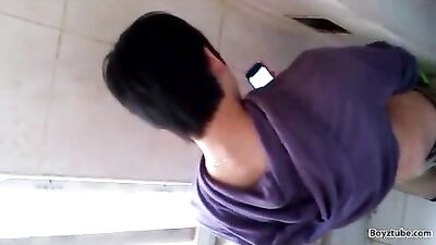 Boy Bathroom Fun: The Ultimate Public Wanking Experience