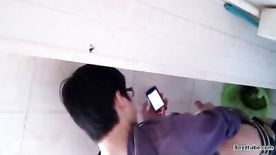 Boy Bathroom Fun: The Ultimate Public Wanking Experience