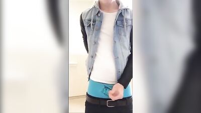 Public Restroom Shower Fun with Cum - A Gay Porn Video