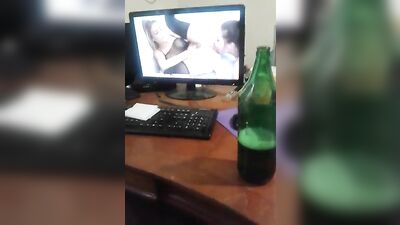 Gay Porn Threesome: Latino Straight Boys Voyeur Friends Watching Porn Together!