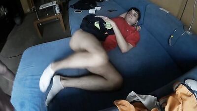 Jacking His Brother: Amateur Cum Shots and Handjobs!