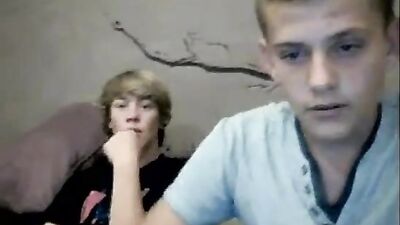 Blond Boys First Time Jizz Fest on the Couch!