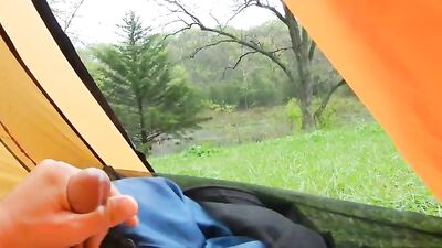 Morning Wood in the Great Outdoors - Amateur Cum Shots and Handjobs Galore!