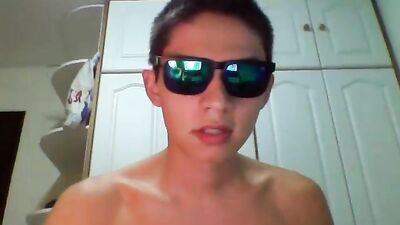 Cum Hard Latino Boy with Glasses: Exploring Web-Cam Fantasies!