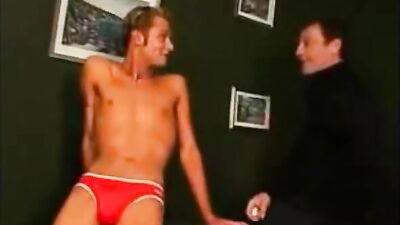 Two Older Men with Younger Boy - Bareback Ass Play