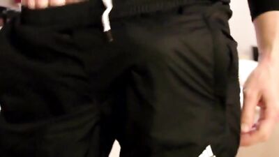 Cum on my Adidas - Amateur Cum Shots Handjob!