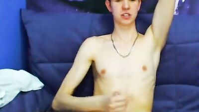 Handsome Solo Cum Shots: Horny Boy Explores His Palm