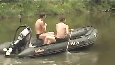 Bareback River Fun: Action-packed Gay Porn Adventure!