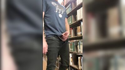 Wild Library Cum Shots: Amateur Solo Masturbation
