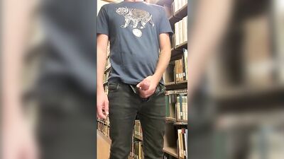 Wild Library Cum Shots: Amateur Solo Masturbation