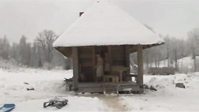 Winter Hot Tub to Sauna: Action Bareback