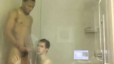Gay Porn Interracial Twink Couple Shower Sex - Action Amature Twinks OR Twinky Interracial Threesome in the Shower