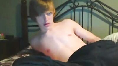 Redhead Twink Delivers Intense Cumshot