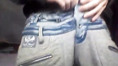 White Thug Cumshot! - Teen Webcam Solo