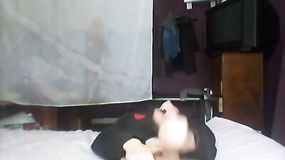 White Thug Cumshot! - Teen Webcam Solo