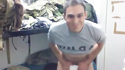 Army Pillow Fucker Cums Again!