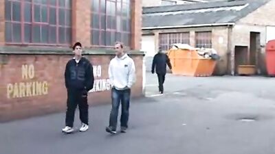 Gay Porno Quickie in the Warehouse - Bareback Action!