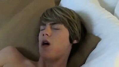 Stroke with Dildo: Blonde Boys Solo Bedroom Adventure